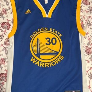 Adidas Golden State Warriors Blue and Yellow Jersey - Steph Curry 30